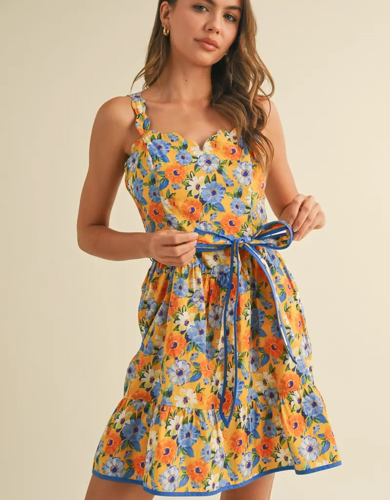 Fabulous Floral Scalloped Dress