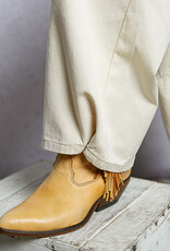 Twill Denim Patchwork Straight Pants