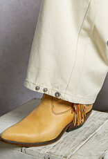 Twill Denim Patchwork Straight Pants