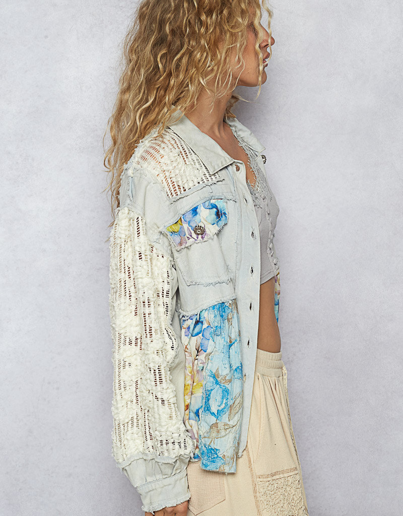 Tanya Twill Woven Floral Jacket