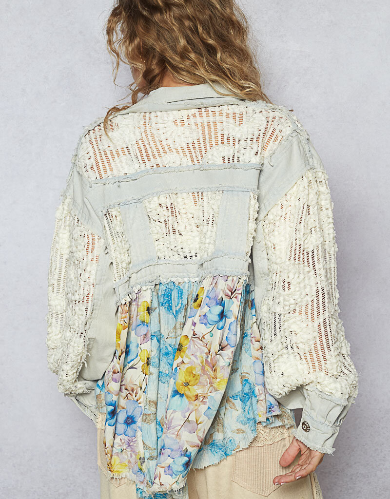 Tanya Twill Woven Floral Jacket