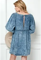 Danielle Denim Dress With Oversize Pockets Detail