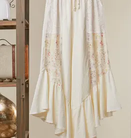 Floral Patchwork Ruffle Pants