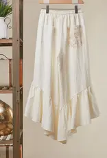 Floral Patchwork Ruffle Pants