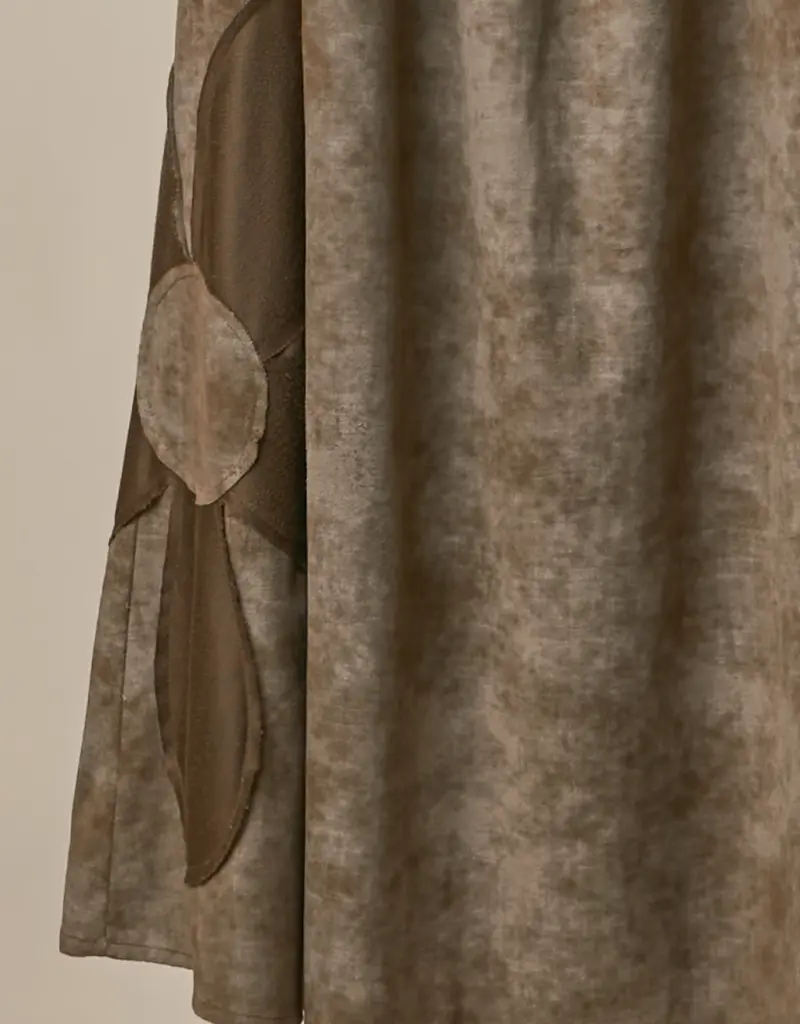 Floral Applique A Line Maxi Dress