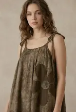 Floral Applique A Line Maxi Dress