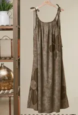 Floral Applique A Line Maxi Dress