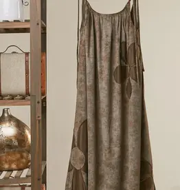 Floral Applique A Line Maxi Dress