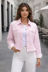 Peplum Hem Denim Jacket