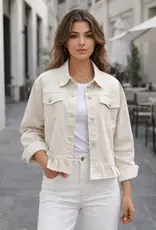Peplum Hem Denim Jacket