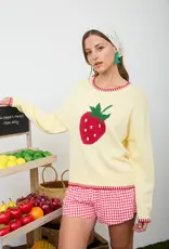 Let's Go To The strawberry Patch Knit Top