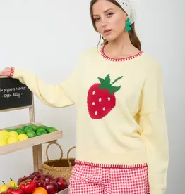 Let's Go To The strawberry Patch Knit Top