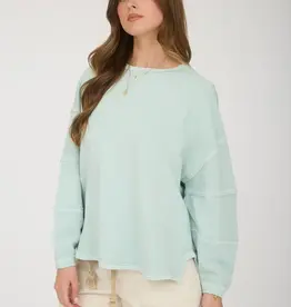 Exposed Seam Detail Knit Top