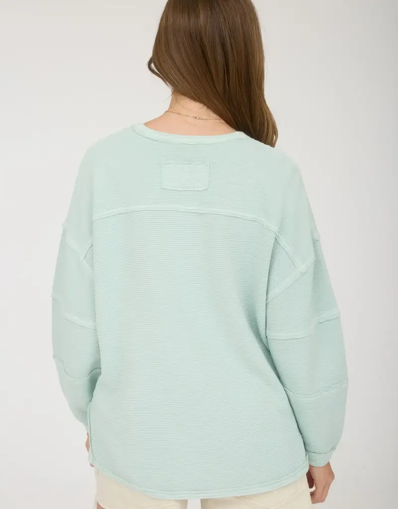 Exposed Seam Detail Knit Top
