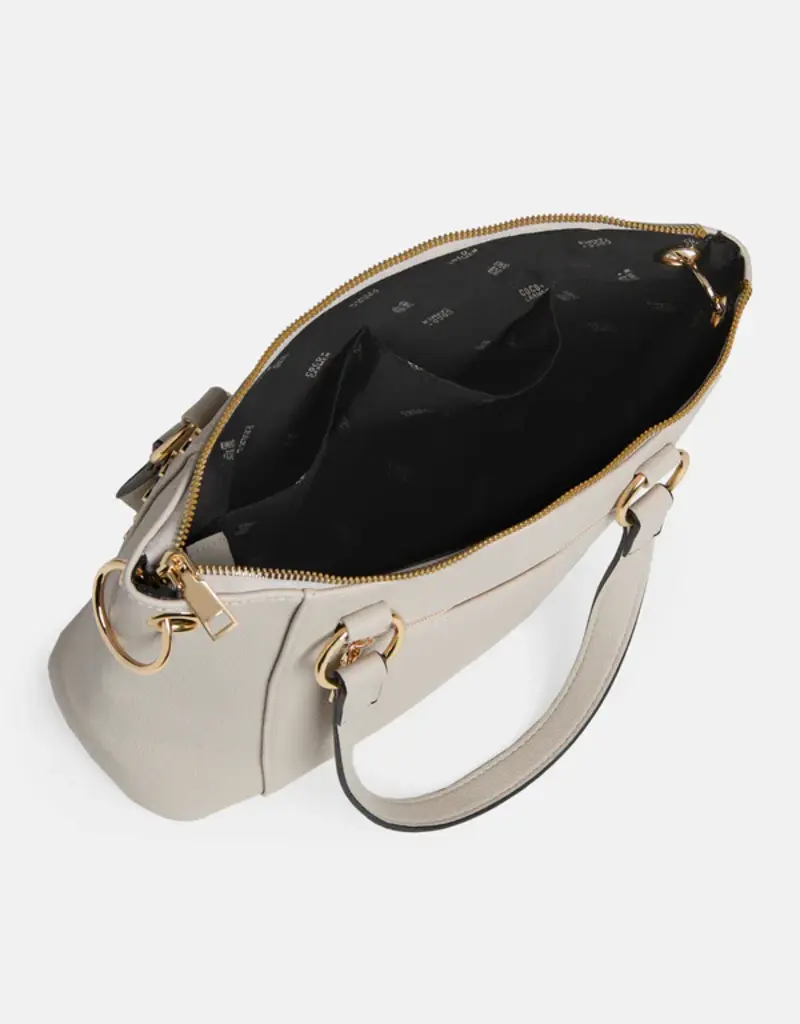 Evelyn Studded Tote - Almond