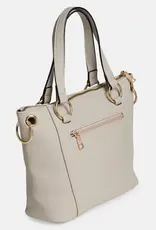 Evelyn Studded Tote - Almond
