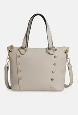Evelyn Studded Tote - Almond