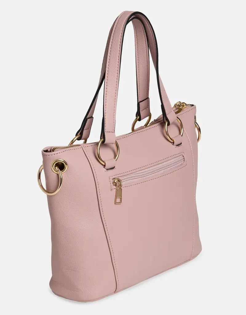 Evelyn Studded Tote - Carnation Pink
