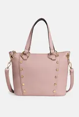 Evelyn Studded Tote - Carnation Pink