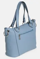 Evelyn Studded Tote - Denim Blue
