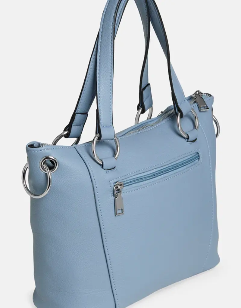 Evelyn Studded Tote - Denim Blue