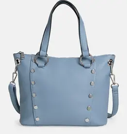 Evelyn Studded Tote - Denim Blue