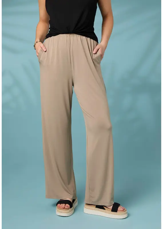 Soft Landing Pants with Pockets - Available in Taupe & Black