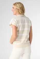 Lightweight Heavenly-Luxe  V-Neck Striped Sweater