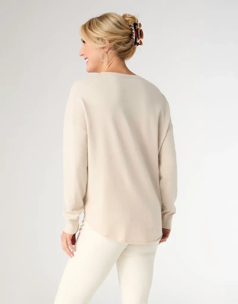 Lightweight Heavenly-Luxe  Sweater w/ Front Seam