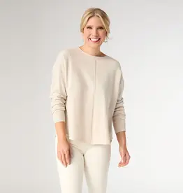 Lightweight Heavenly-Luxe Long Sleeve Sweater with Front Seam - Also available in Sage
