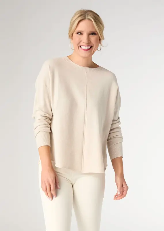 Lightweight Heavenly-Luxe Long Sleeve Sweater with Front Seam - Also available in Sage