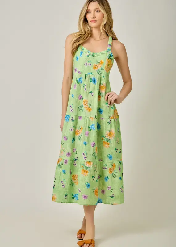 Debbie Double Gauze Tiered Long Dress