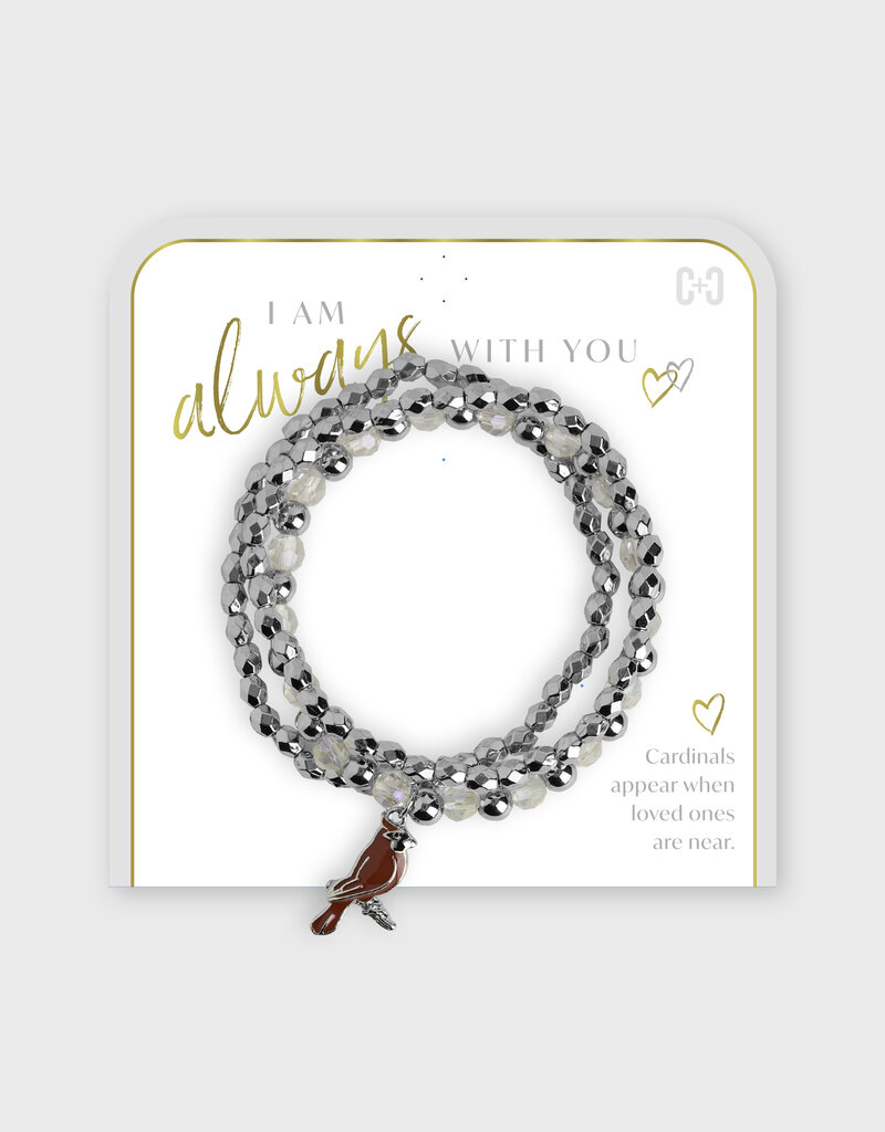 I am Always With You Bead Bracelet - Silver