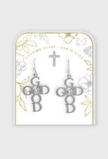 God is Good Earrings - Silver