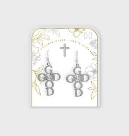God is Good Earrings - Silver