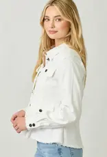 Washed Denim Peplum Jacket