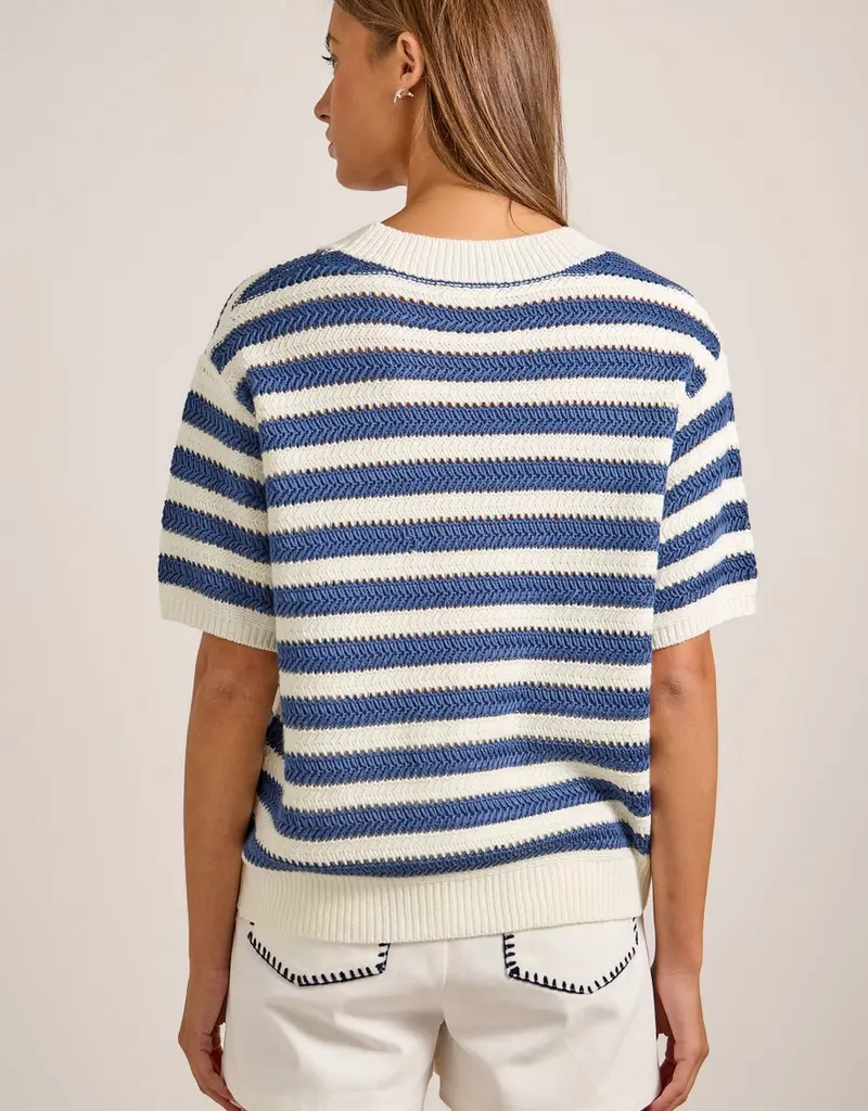 Nautical Stripe Cardigan with Starfish Button Detail