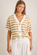 Nautical Stripe Cardigan with Starfish Button Detail