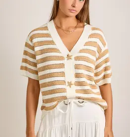 Nautical Stripe Cardigan with Starfish Button Detail