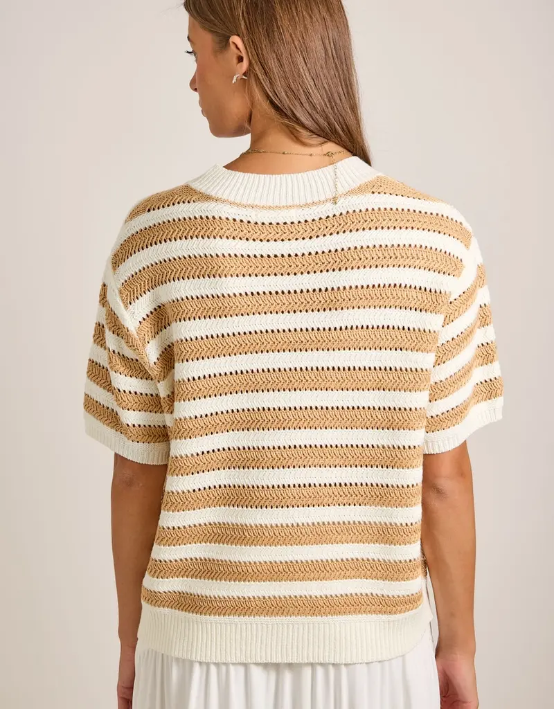 Nautical Stripe Cardigan with Starfish Button Detail