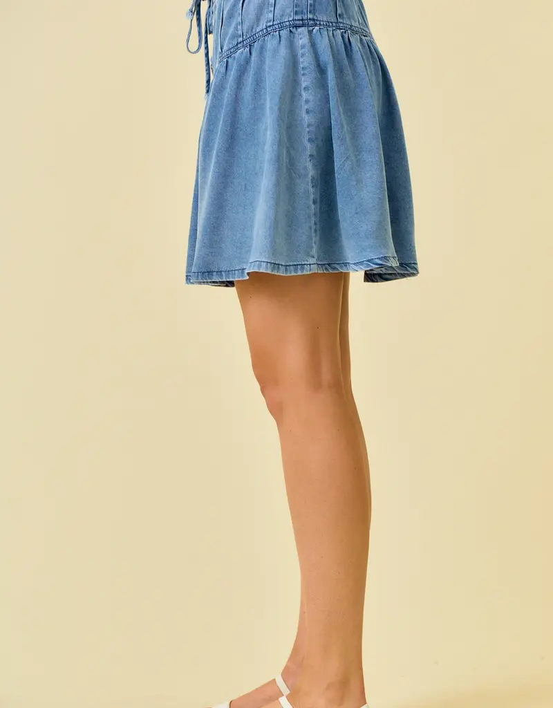 Chaddy Chambray Short Skirt
