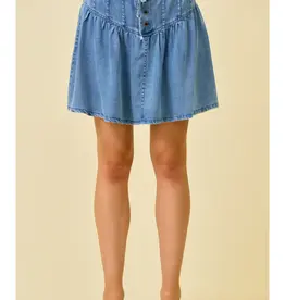 Chaddy Chambray Short Skirt