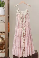 Caroline Checker Ruffle Dress