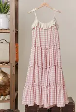 Caroline Checker Ruffle Dress