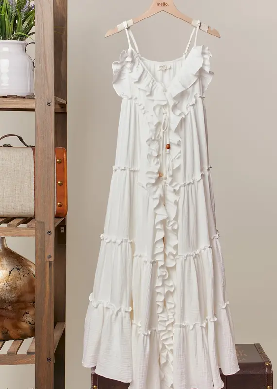 Rachel Ruffle Midi Dress