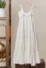 Rachel Ruffle Midi Dress