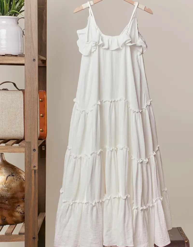 Rachel Ruffle Midi Dress