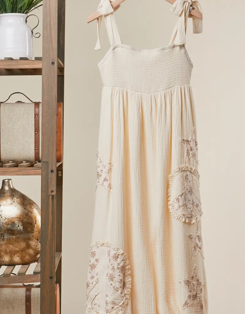 Peace Patchwork Midi Dress