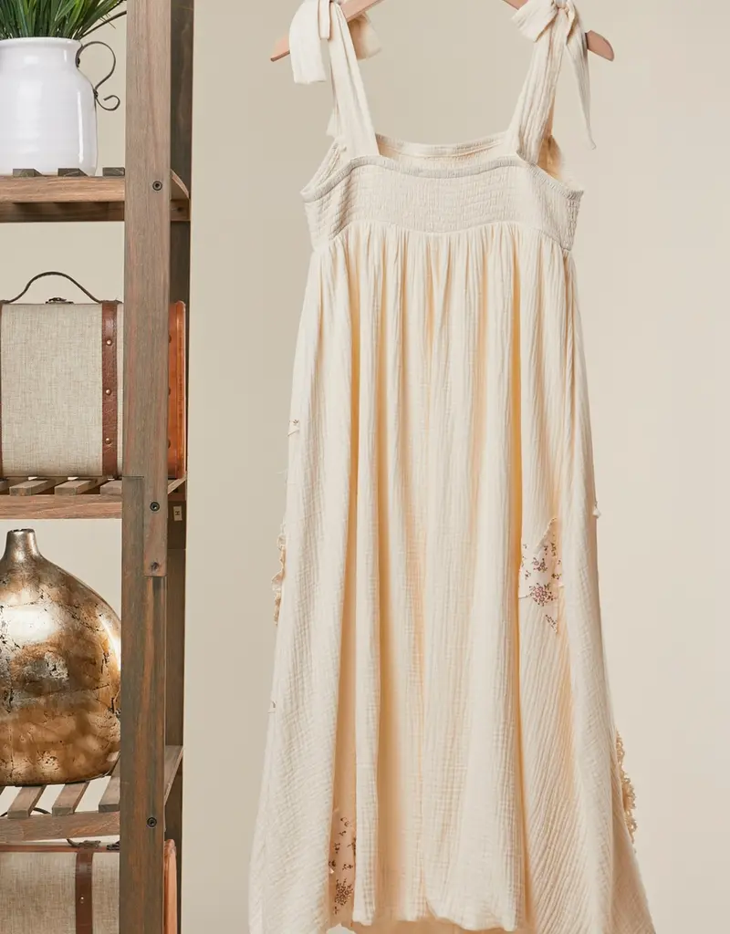 Peace Patchwork Midi Dress