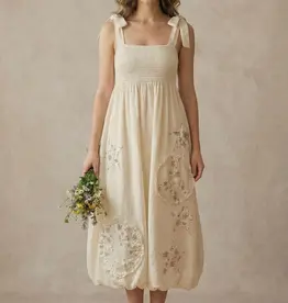 Peace Patchwork Midi Dress